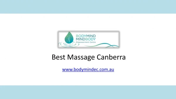 Best Massage Canberra