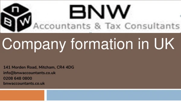 Company formation in UK