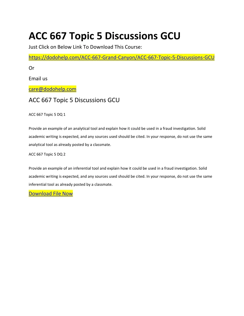 acc 667 topic 5 discussions gcu just click