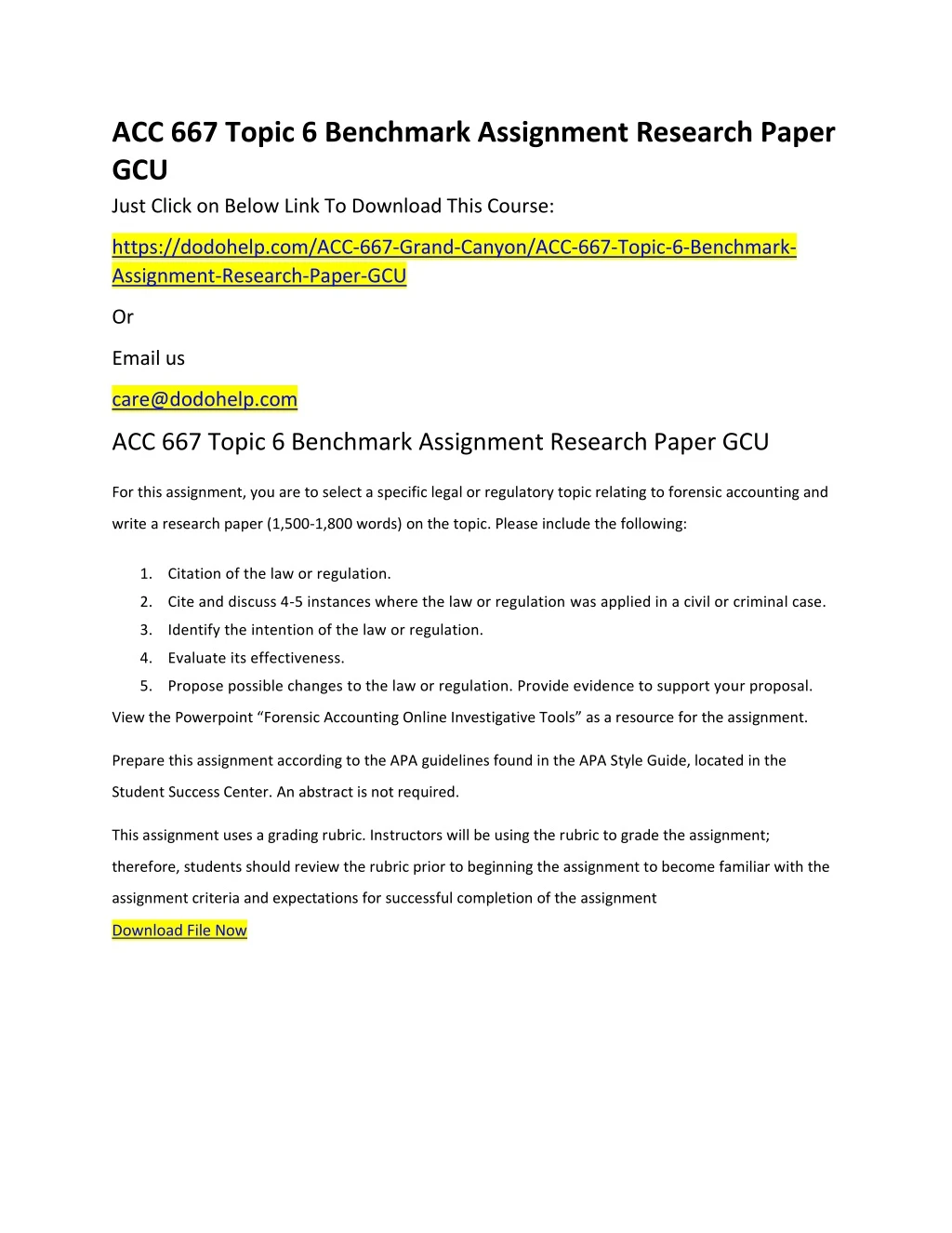 acc 667 topic 6 benchmark assignment research