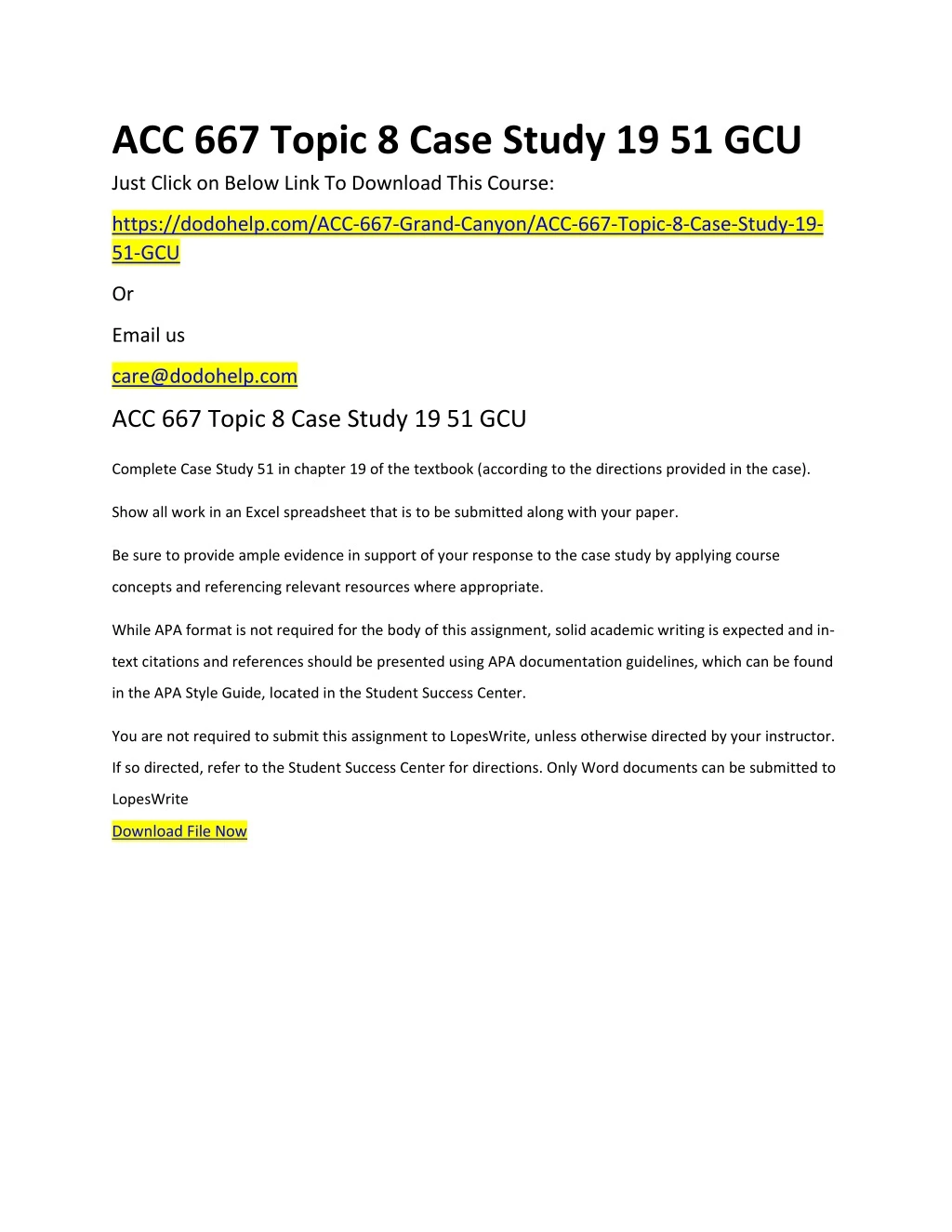 acc 667 topic 8 case study 19 51 gcu just click