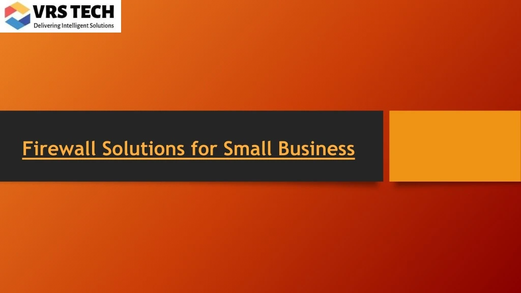 f irewall s olutions for small business