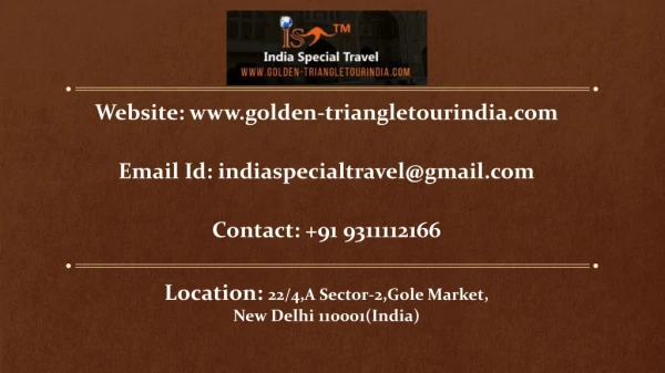 Golden Triangle Tours Travel Packages in India