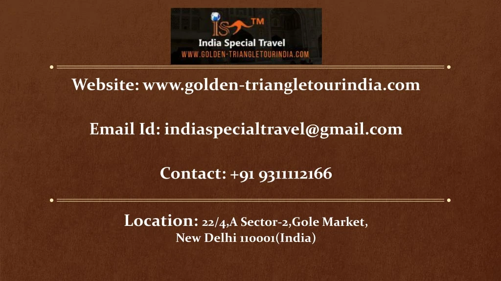 website www golden triangletourindia com