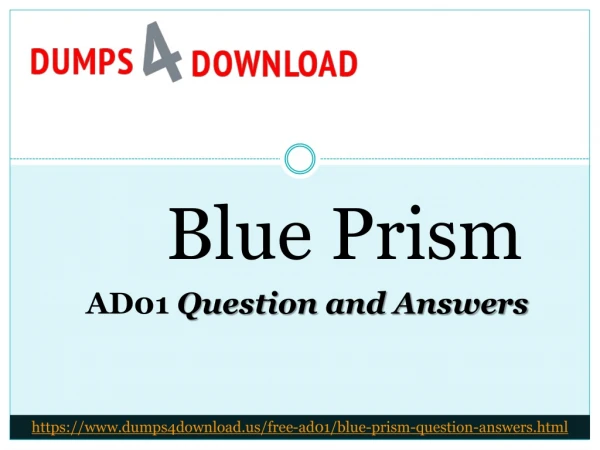 AD01 Exam Study Guide - AD01 Questions | Dumps4Download.us