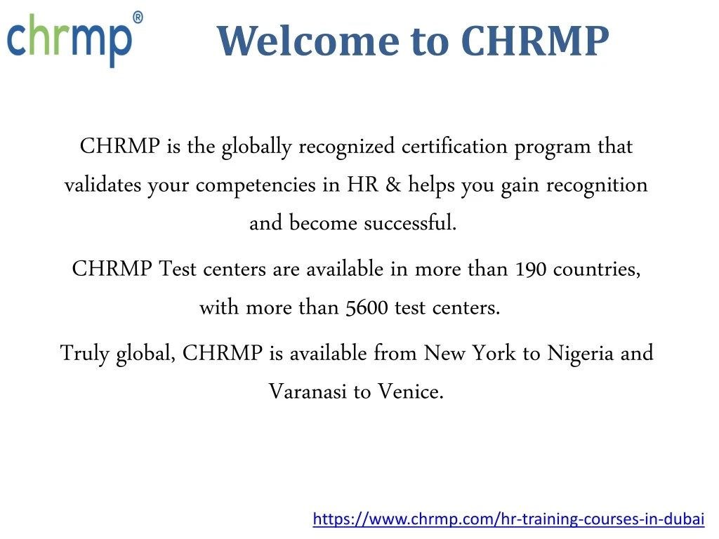 welcome to chrmp