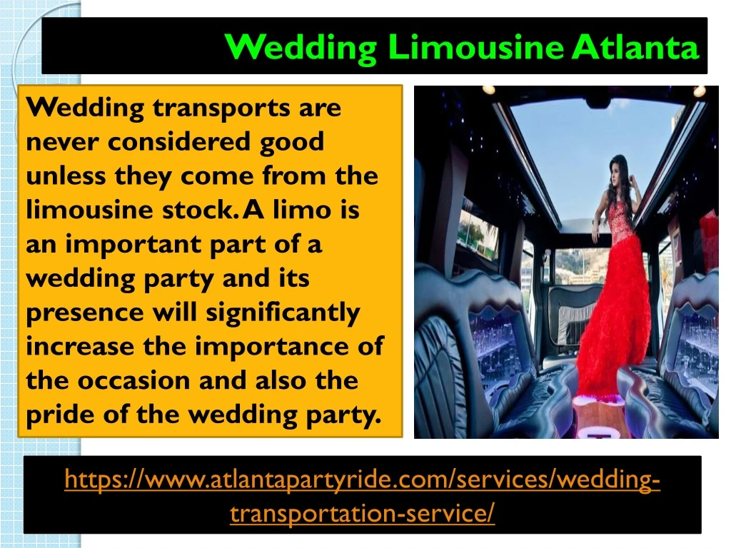 wedding limousine atlanta