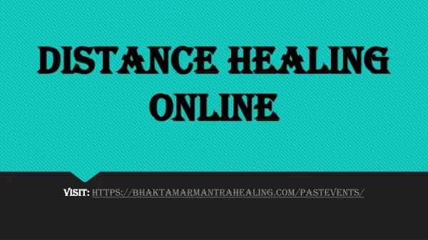 distance healing online