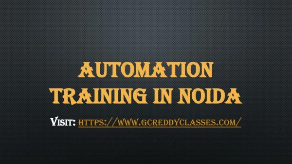 automation training in noida