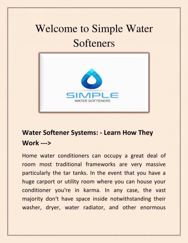 Best Water Softener Company , Whole House Filtration - simplewatersofteners.com