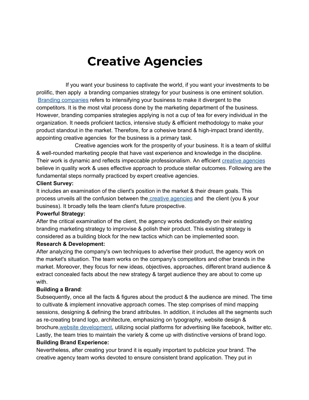 creative agencies