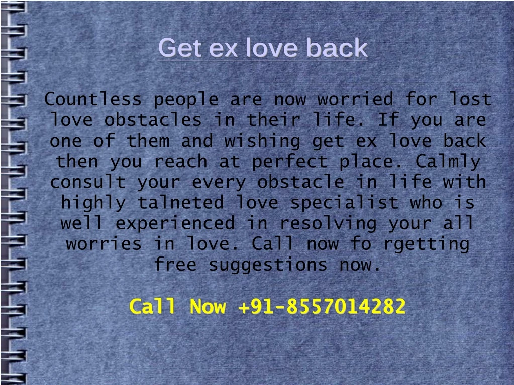 get ex love back