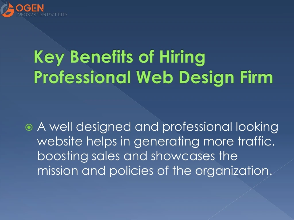 key benefits of hiring professional web design firm