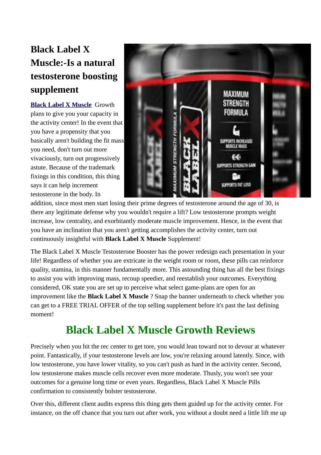 black label x muscle is a natural testosterone