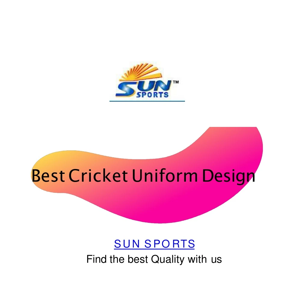 best cricket uniform design