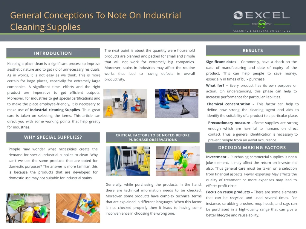 general conceptions to note on industrial