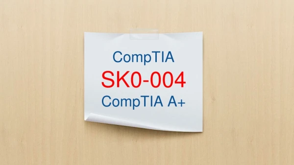 SK0-004 Practice Test Dumps