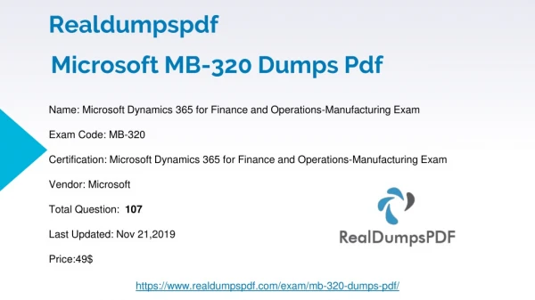 Microsoft MB-320 Dumps Pdf Prepare Official MB-320 Exam Practice Questions