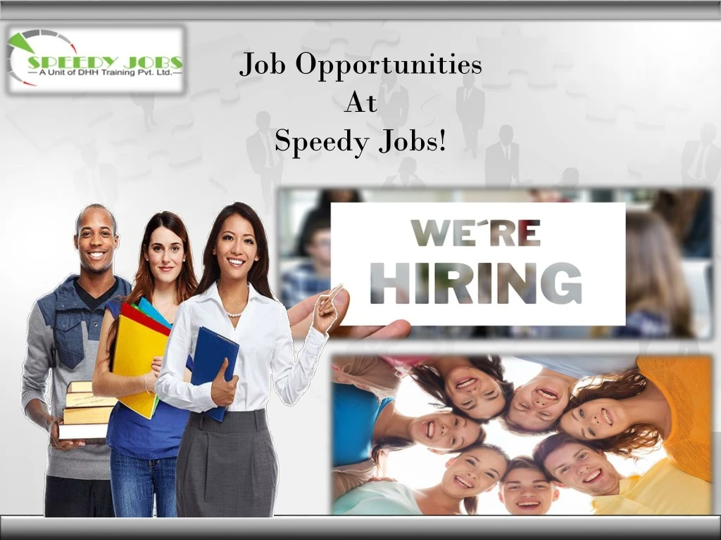 job opportunities at speedy jobs