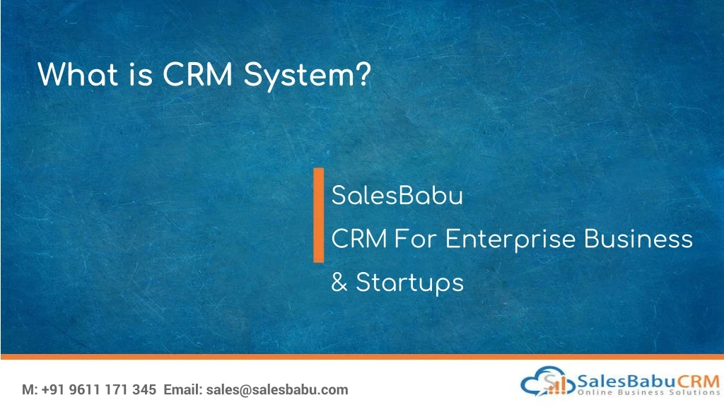 what is crm system
