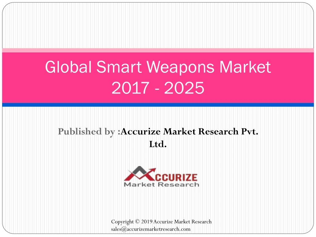 global smart weapons market 2017 2025