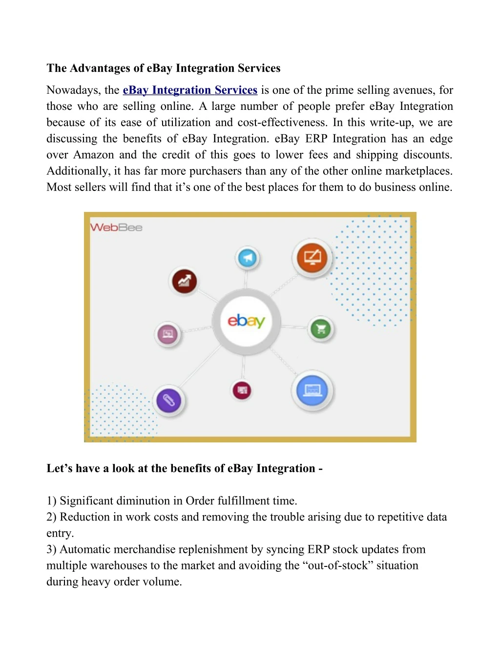 the advantages of ebay integration services