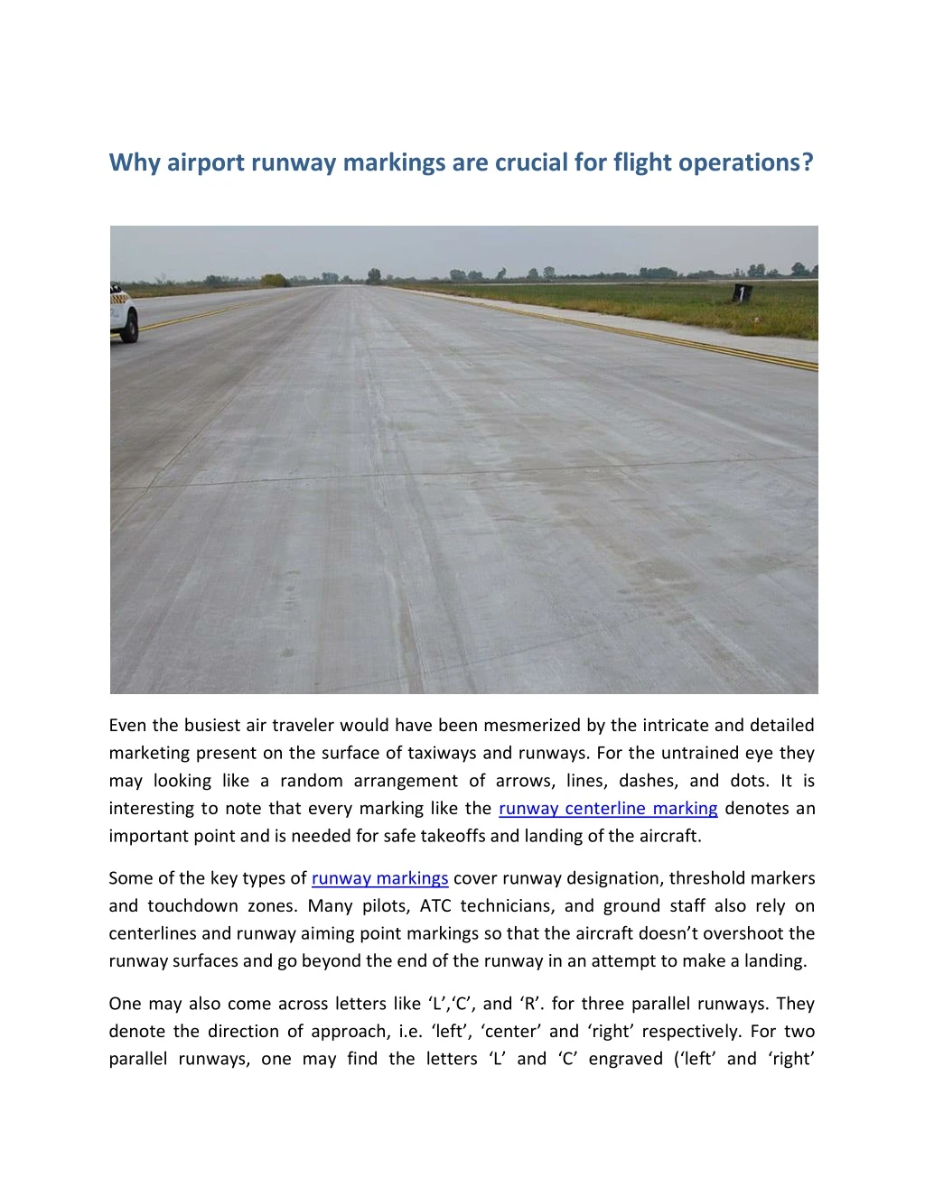 why airport runway markings are crucial