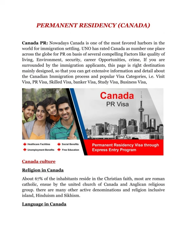 How To Apply For Canada PR ! PR visa For Canada ! Sunlandedu