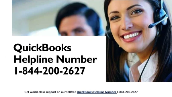 Get world-class support on our tollfree QuickBooks Helpline Number 1-844-200-2627