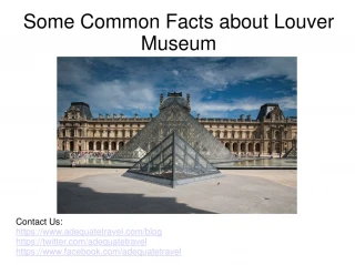 Some Common Facts about Louver Museum - slide 1