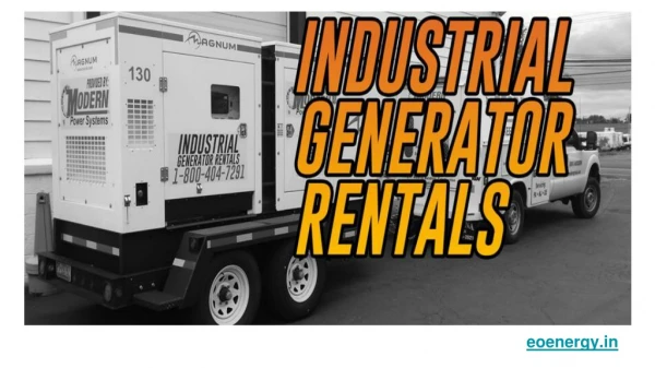 Hire On A Rental Generator