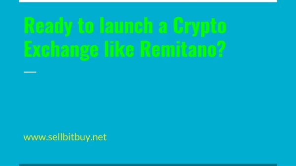 Start your own Crypto Exchange like Remitano