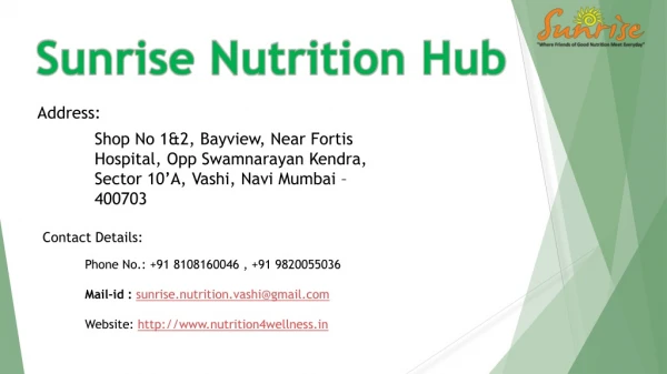 Weight Loss in Vashi | Sunrise Nutrition Hub