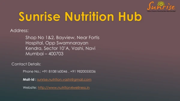Best Dietician in Mumbai for Weight Loss | Weight Loss Centre | Sunrise