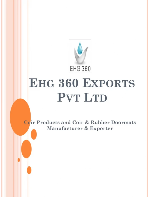 Coir Products & Coir & Rubber Doormats Manufacturer & Exporter - Ehg 360