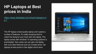 HP Laptops at Best prices in India - slide 1