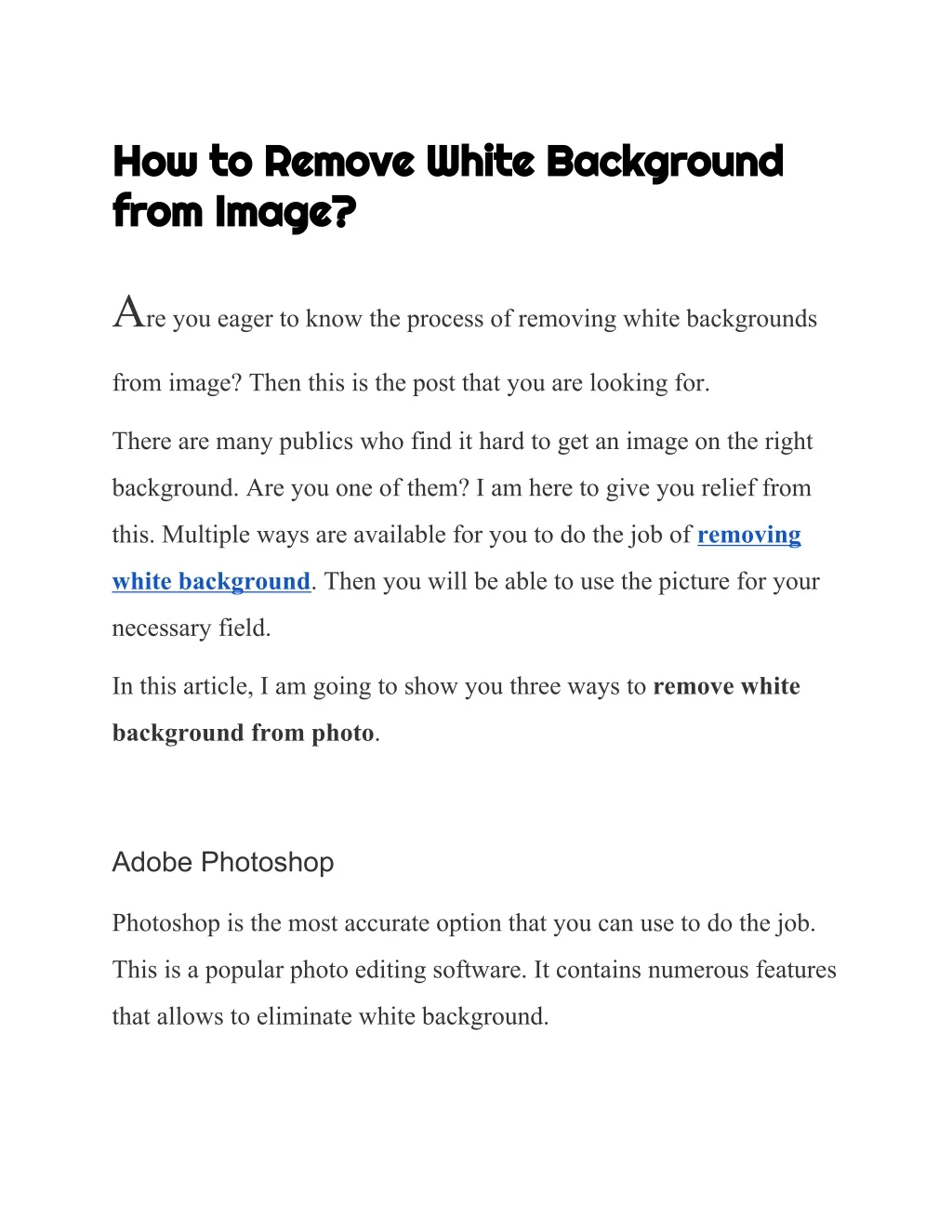 how to remove white background from image