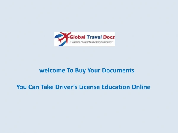 You Can Take Driver’s License Education Online