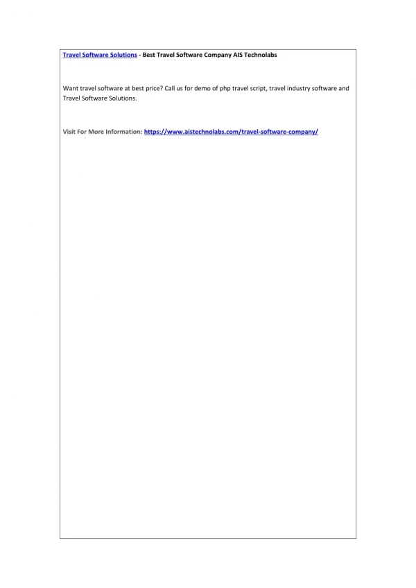 travel software solutions best travel software