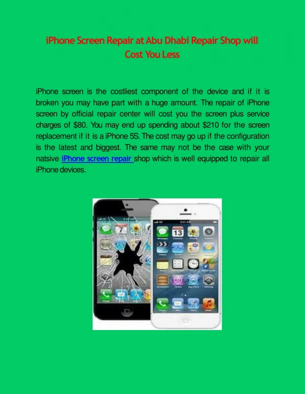 Best and Cheap iPhone Repair Shop in Abu Dhabi-Total Care Repair