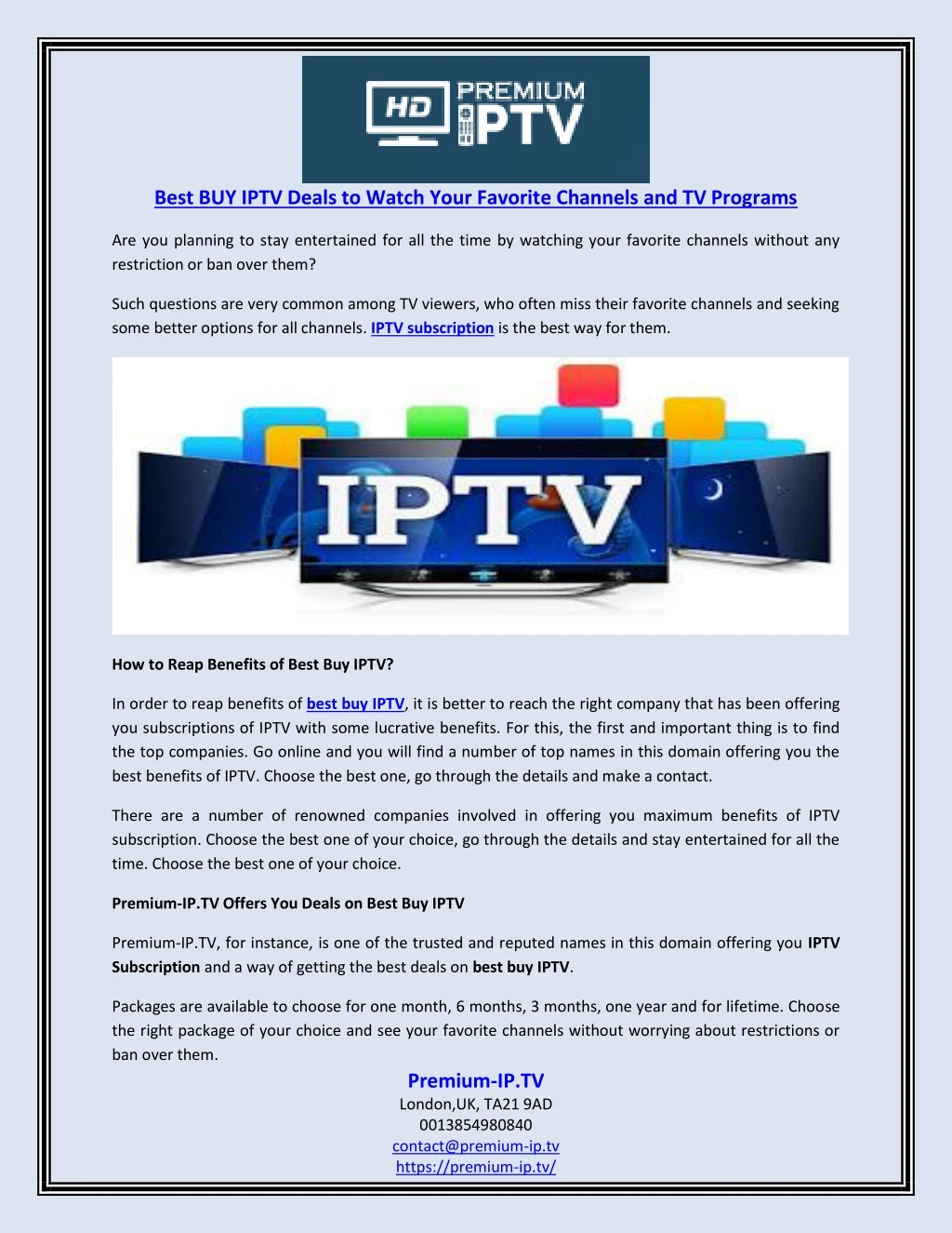 best buy iptv deals to watch your favorite