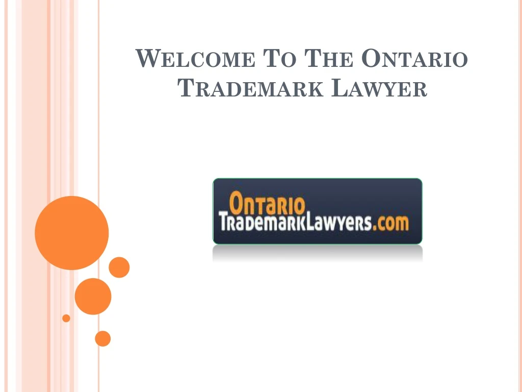 welcome t o t he o ntario t rademark lawyer