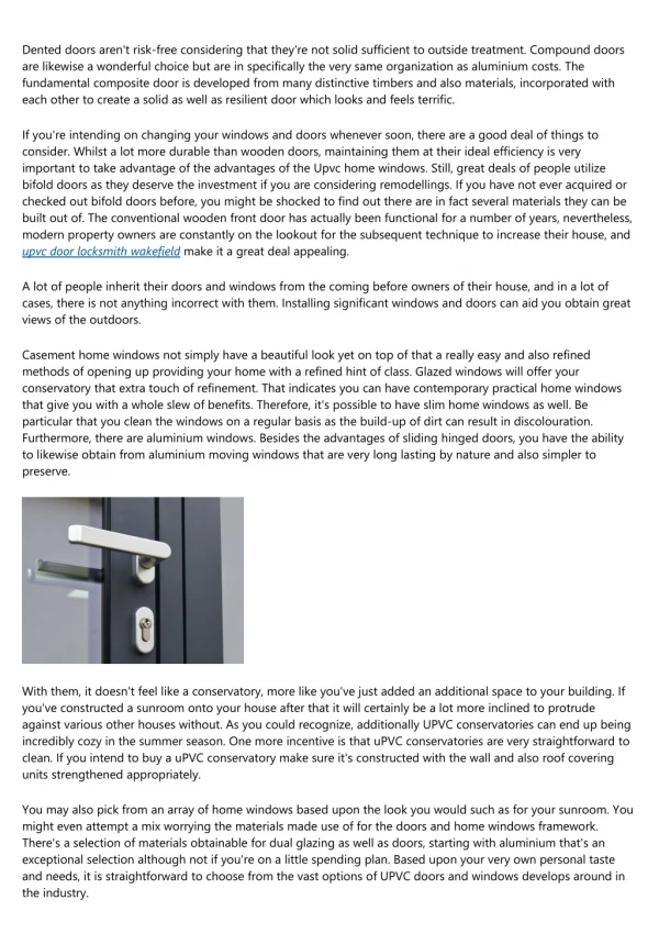 What Sports Can Teach Us About upvc door locksmiths wakefield