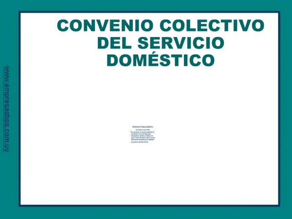 CONVENIO COLECTIVO DEL SERVICIO DOM STICO