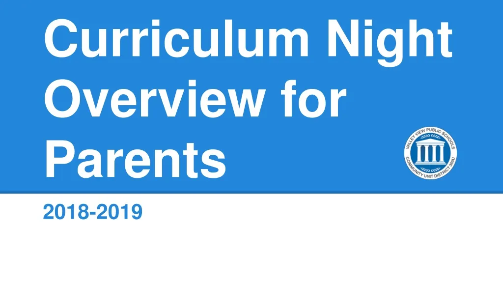 curriculum night overview for parents