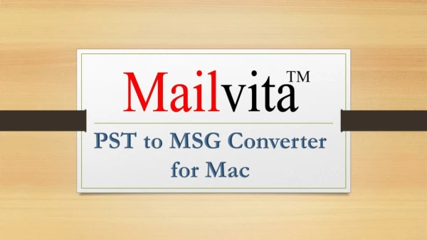 PST to MSG Converter for Mac