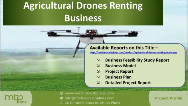 Agricultural Drone Renting Services