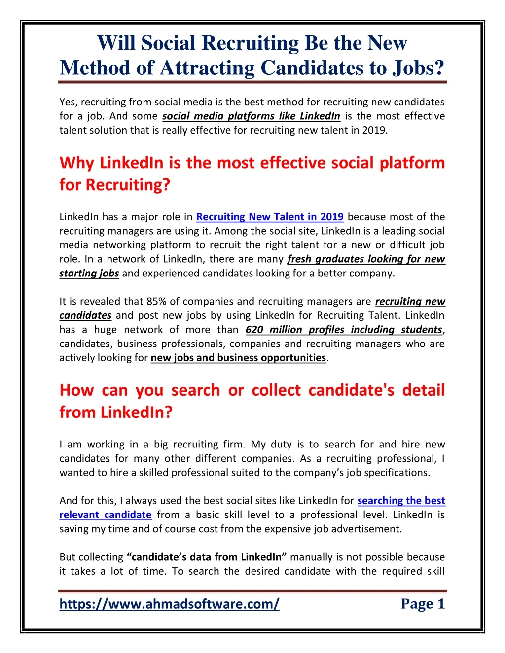will social recruiting be the new method