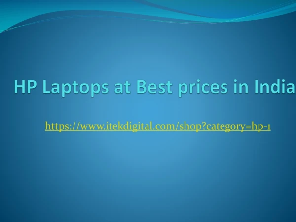 HP Laptops at Best prices in India
