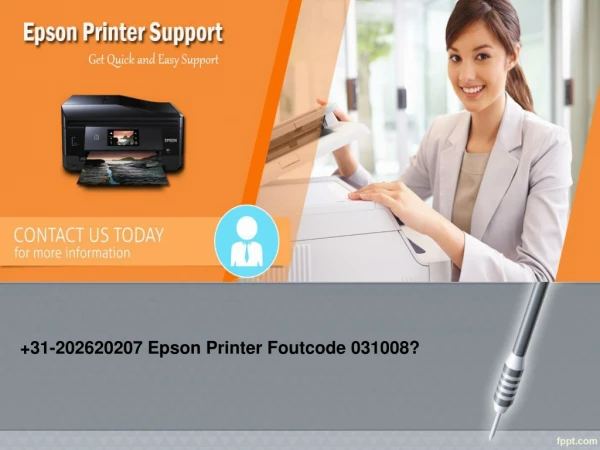 31-202620207 Epson Printer FoutCode 031008?